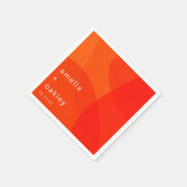 Moderne Abstracte vormen Sinaasappel Bold Custom W Servet (Hoek)