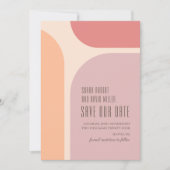 Moderne Abstracte Vormen Trouw  Save The Date (Voorkant)