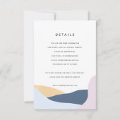 Moderne Abstracte Vormen Trouwdetails Kaart (Voorkant)