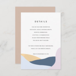 Moderne Abstracte Vormen Trouwdetails Kaart