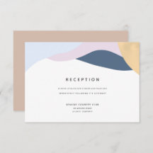Moderne Abstracte Vormen Trouwreceptie Kaart