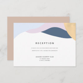 Moderne Abstracte Vormen Trouwreceptie Kaart