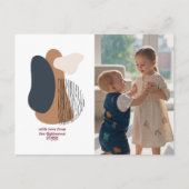 Moderne Abstracte vormen vakantiefoto Feestdagenkaart (Voorkant)