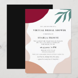 Moderne abstracte vormen Virtual Vrijgezellenfeest Kaart