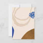 Moderne Abstracte vormen Zandblauw huwelijk RSVP Kaartje (Achterkant)