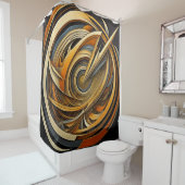 Moderne Abstracte Vormgeving Futurisme Douchegordijn (In situ)