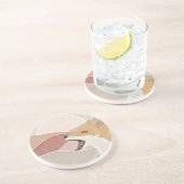 Moderne Abstracte vos- en heuvelsteen Zandsteen Onderzetter (Zijkant)