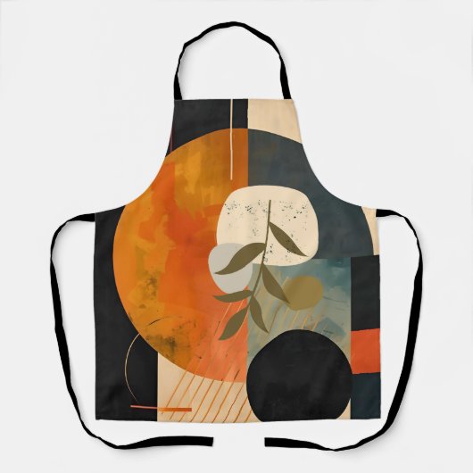 Moderne Abstracte Vrede Olijftak Wandkunst Schort (Voorkant)