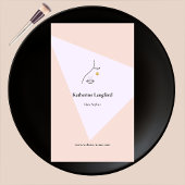 Moderne Abstracte vrouw Beauty Face Log Hair Styli Visitekaartje
