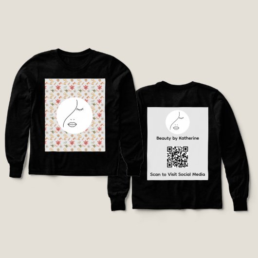 Moderne Abstracte vrouw Beauty Face Logo (Voorkant /achterkant)