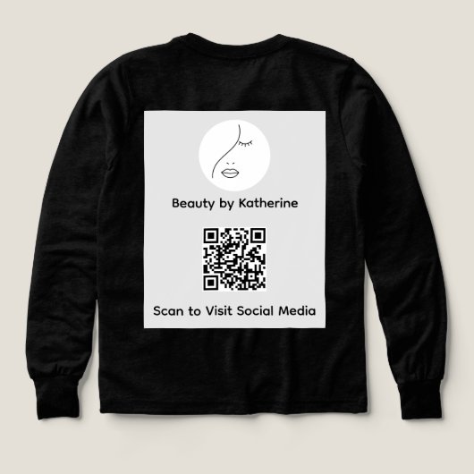 Moderne Abstracte vrouw Beauty Face Logo (Achterkant)