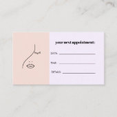 Moderne Abstracte vrouw Beauty Face Logo Afspraak Visitekaartje (Voorkant)