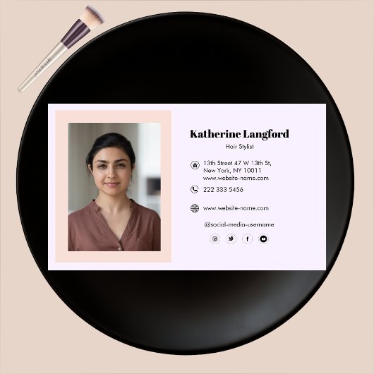 Moderne Abstracte vrouw Beauty Face Logo Afspraak Visitekaartje