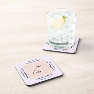 Moderne Abstracte vrouw Beauty Face Logo Bier Onderzetter