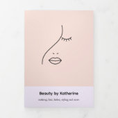 Moderne Abstracte vrouw Beauty Face Logo Drieluik Kaart (Cover)