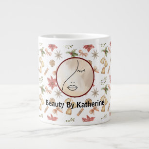 Moderne Abstracte vrouw Beauty Face Logo Grote Koffiekop