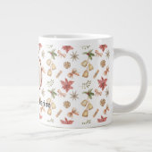 Moderne Abstracte vrouw Beauty Face Logo Grote Koffiekop (Rechts)