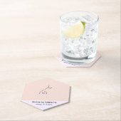 Moderne Abstracte vrouw Beauty Face Logo Kartonnen Onderzetters (Insitu)