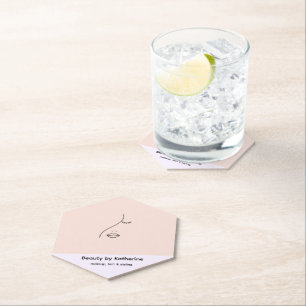 Moderne Abstracte vrouw Beauty Face Logo Kartonnen Onderzetters