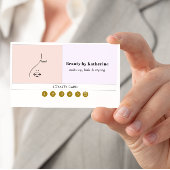 Moderne Abstracte vrouw Beauty Face Logo Klantenkaartje