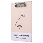 Moderne Abstracte vrouw Beauty Face Logo Klembord (Links)