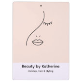 Moderne Abstracte vrouw Beauty Face Logo Klembord (Achterkant)