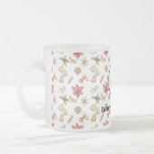 Moderne Abstracte vrouw Beauty Face Logo Matglas Koffiemok (Links)