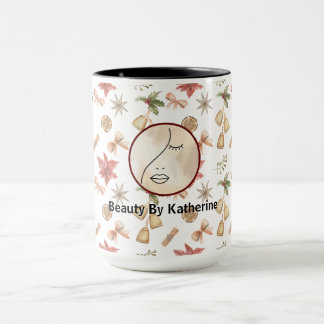 Moderne Abstracte vrouw Beauty Face Logo Mok