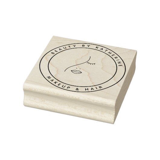 Moderne Abstracte vrouw Beauty Face Logo Rubberstempel (Stempel)