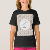 Moderne Abstracte vrouw Beauty Face Logo T-shirt (Voorkant)