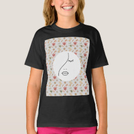 Moderne Abstracte vrouw Beauty Face Logo T-shirt