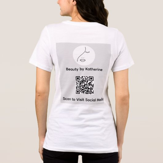 Moderne Abstracte vrouw Beauty Face Logo Tri-Blend Shirt (Achterkant)