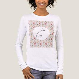 Moderne Abstracte vrouw Beauty Face Logo Tri-Blend Shirt
