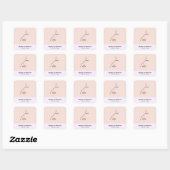 Moderne Abstracte vrouw Beauty Face Logo Vierkante Sticker (Vel)