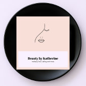 Moderne Abstracte vrouw Beauty Face Logo Vierkante Visitekaartje