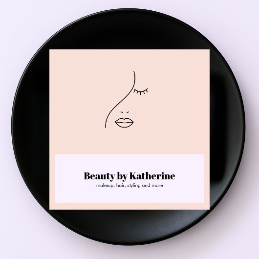 Moderne Abstracte vrouw Beauty Face Logo Vierkante Visitekaartje
