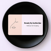 Moderne Abstracte vrouw Beauty Face Logo Visitekaartje