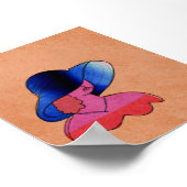 Moderne Abstracte Vrouwportret Kunst Poster (Hoek)