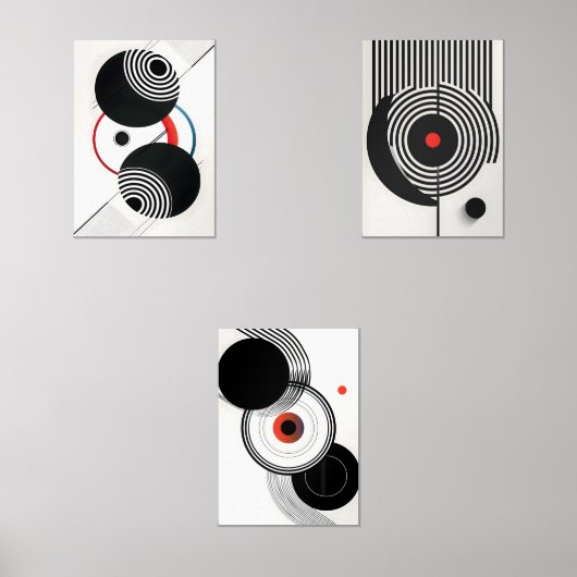 Moderne Abstracte Wall Art Poster sets (Voorkant)