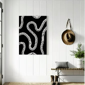 Moderne Abstracte Wall Art Zwart-wit Poster