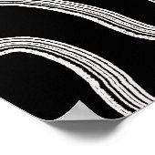 Moderne Abstracte Wall Art Zwart-wit Poster (Hoek)