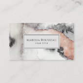 Moderne Abstracte Waterverf aardeachtig terracotta Visitekaartje (Voorkant)