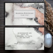 Moderne Abstracte Waterverf aardeachtig terracotta Visitekaartje