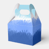 Moderne Abstracte Waterverf blauwe tinten Bedankdoosjes (Achterkant)