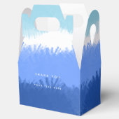 Moderne Abstracte Waterverf blauwe tinten Bedankdoosjes (Geopend)
