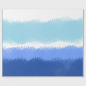 Moderne Abstracte Waterverf blauwe tinten Cadeaupapier (Vlak)