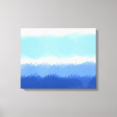 Moderne Abstracte Waterverf blauwe tinten Canvas Afdruk (Voorkant)