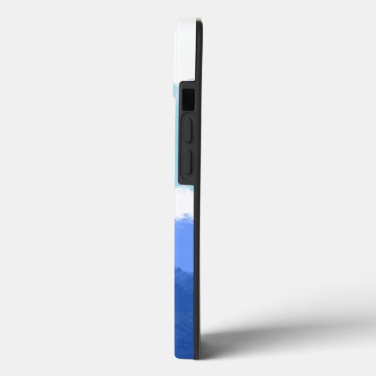 Moderne Abstracte Waterverf blauwe tinten Case-Mate iPhone Case (Achterkant / Links)