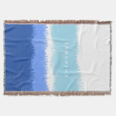 Moderne Abstracte Waterverf blauwe tinten Deken (Voorkant)