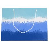 Moderne Abstracte Waterverf blauwe tinten Groot Cadeauzakje (Voorkant)